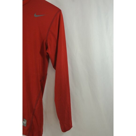 Nike DRI-FIT Athletic Compression Shirt Red Pro Combat Mens Medium 84% Polyester - Picture 3 of 9